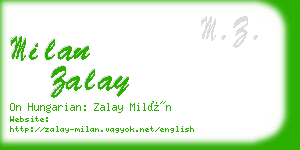 milan zalay business card